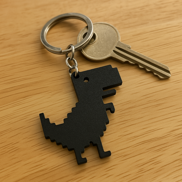 🦖 Chaveiro Dino Pixelado - Estilo Retrô - Image 2