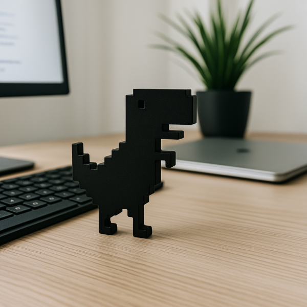 🦖 Enfeite de Mesa Dino Pixel – Design Retrô